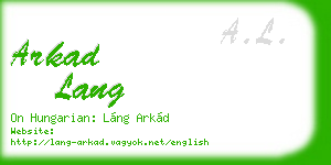 arkad lang business card